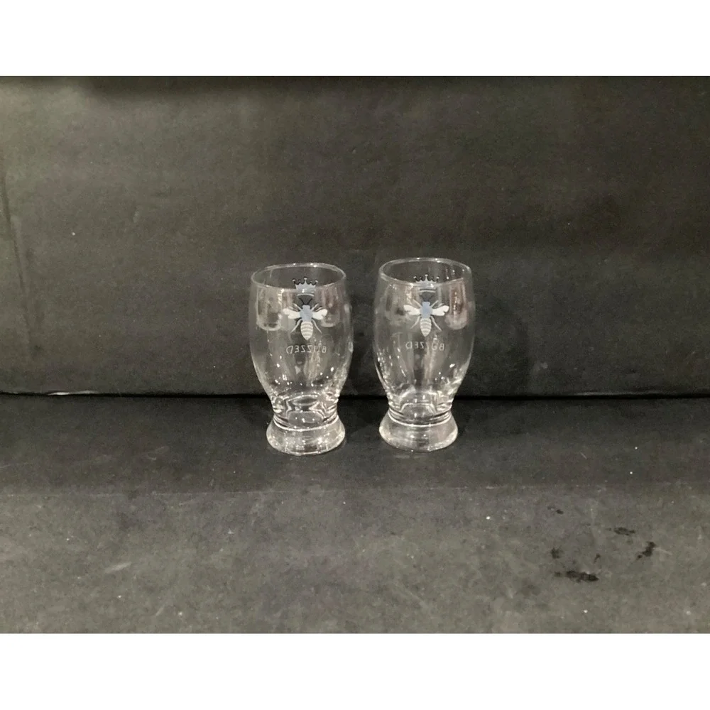 Set of 2‎ Buzzed Bee Juice Shot Glasses 4.5